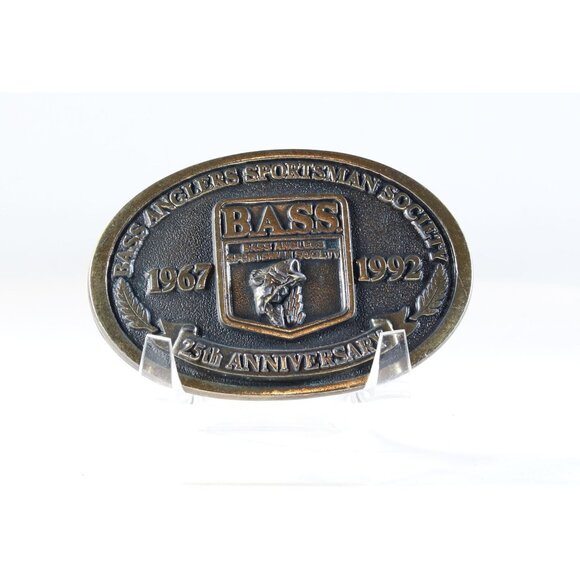 Belt Buckle Bass Anglers Sportsman Society 25th Anniversary 1992 - Picture 2 of 3